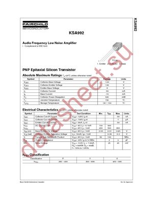 KSA992FH2TA datasheet  